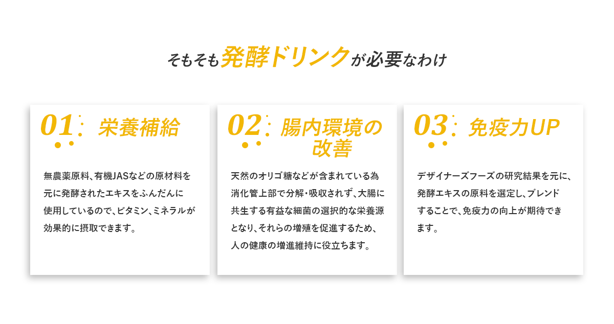 そもそも発酵ドリンクが必要なわけ